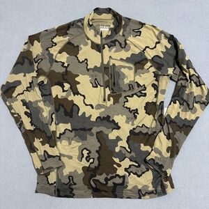 Kuiu Mens Base Layer Long Sleeve 1/4 Zip Hunting Camo Nuyarn Merino Wool XXL